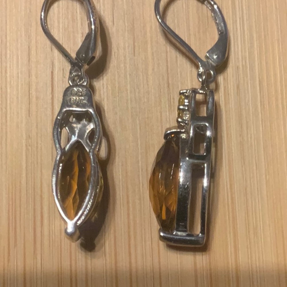 Orange Madeira Dangle Earrings - image 3